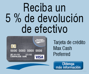Reciba la tarjeta de crédito Max Cash Preferred con un 5 % de devolución de efectivo